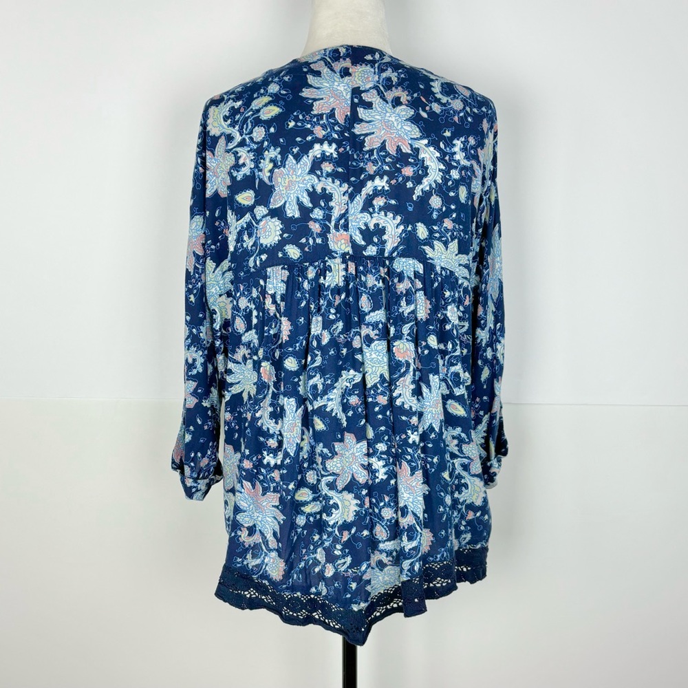Roxy blue floral kimono top - Picture 6 of 9